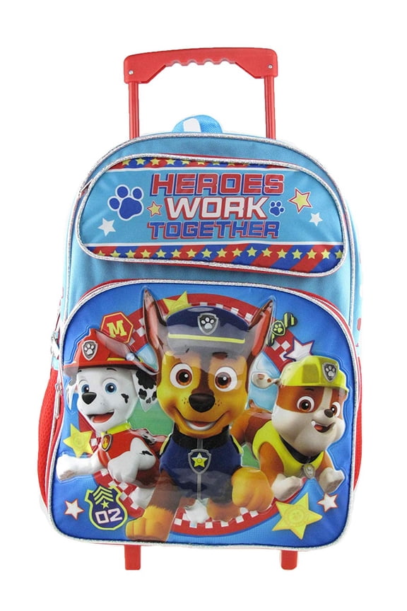 Large Rolling Backpack - Paw Patrol - Heroes Work Together New 004682