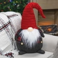 thumbnail image 1 of Large Roly Poly Plaid Gnome w/Red Hat, 1 of 3