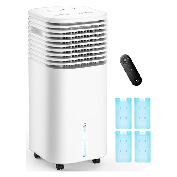 AEROZY Large Room Evaporative Air Cooler, 1800 cfm Cooling, with Water Tank, with 120° Oscillation, 15-Hour Timer, 4 Modes & 3 Speeds for Indoor Use