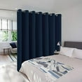 thumbnail image 1 of Large Room Separating Divider, Room Divider Curtain Screen Partition, Function Thermal Blackout Noise Reducing Curtain, Sliding Door Insulated Curtain for Patio, Navy, 12.5ft Wide x 9ft Long, 1 of 10