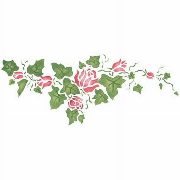 Large Rose Ivy Border Wall Stencil SKU #040B by Designer Stencils