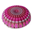 thumbnail image 1 of Large Round Bohemian Floor Pillow Cover Ottoman Pouf New High Quality Premium Fiber No Filler Cotton Back With Zipper For Reading Meditating Relaxing Lounging Playroom, 1 of 4