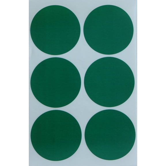 Large Round Color-Coding Labels 50mm Green Stickers Sheets 2 inch - 648 Pack by Royal Green
