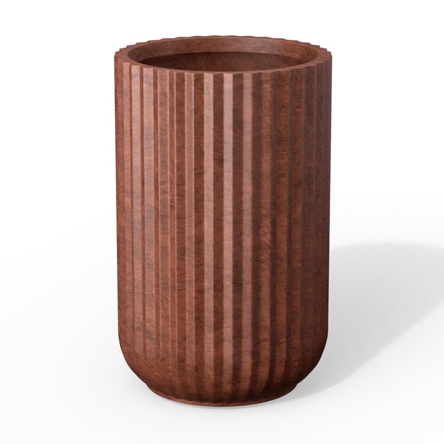 Large Round Column Concrete Planter 21.7