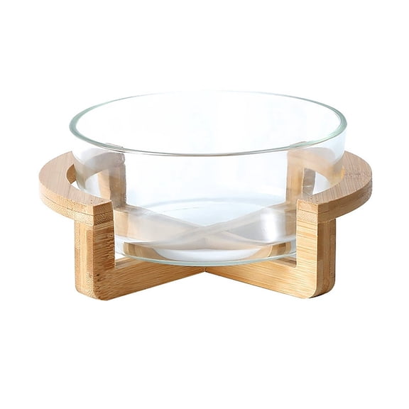 Large Round Fruit Serving Platter Raised Edge Center Handle Glass Material Heat Resistant Party Dining Kitchen Use