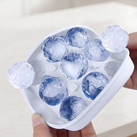 Large Round Ice Ball Maker Mold for Whiskey Cocktail, 9 Balls, Sphere Ice Mold, Big Ice Cubes Tray, Easy to Fill & Release