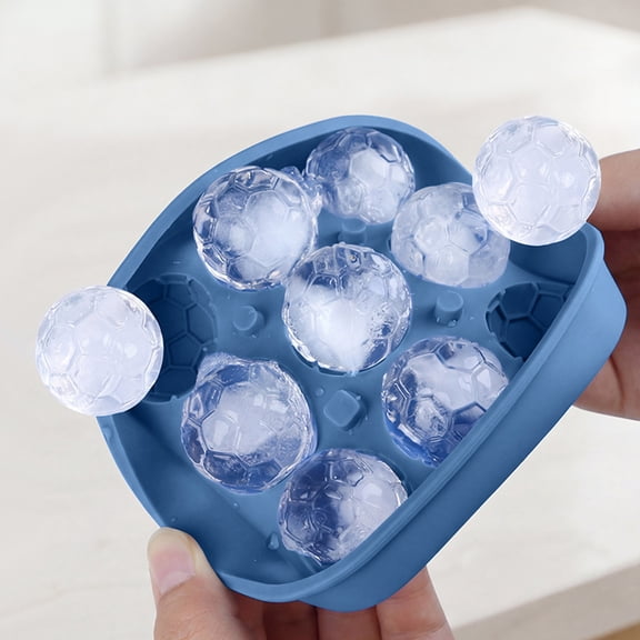 Large Round Ice Ball Maker Mold for Whiskey Cocktail, 9 Balls, Sphere Ice Mold, Big Ice Cubes Tray, Easy to Fill & Release