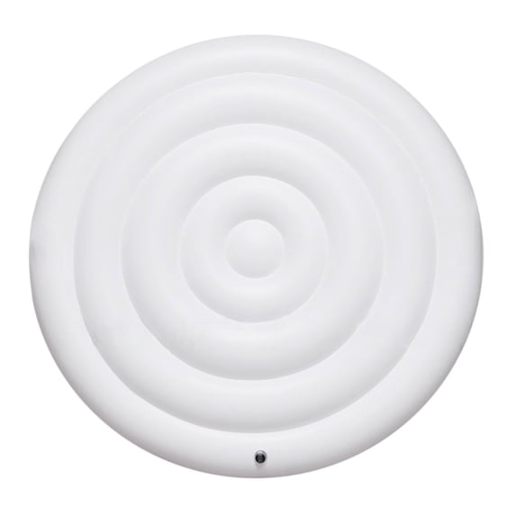 Large Round Inflatable Hot Tub Cover 63 Inch Spa Lid, Energy-Efficient PVC Cover for Hot Tubs, Weatherproof Insulated Cover for Outdoor Spas, Protective Tub Cover Without Handles