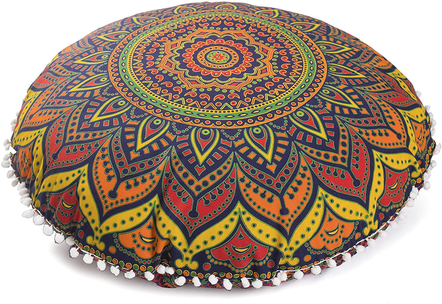 Large Round Mandala Hippie Floor Pillow Cover - Hippie Cushion Cover ...