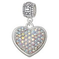 thumbnail image 1 of Large Rounded Clear AB Oktant Crystal Heart - Trust In God Charm Bead, 1 of 1