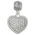 thumbnail image 1 of Large Rounded Clear Oktant Crystal Heart - Bride Charm Bead, 1 of 1