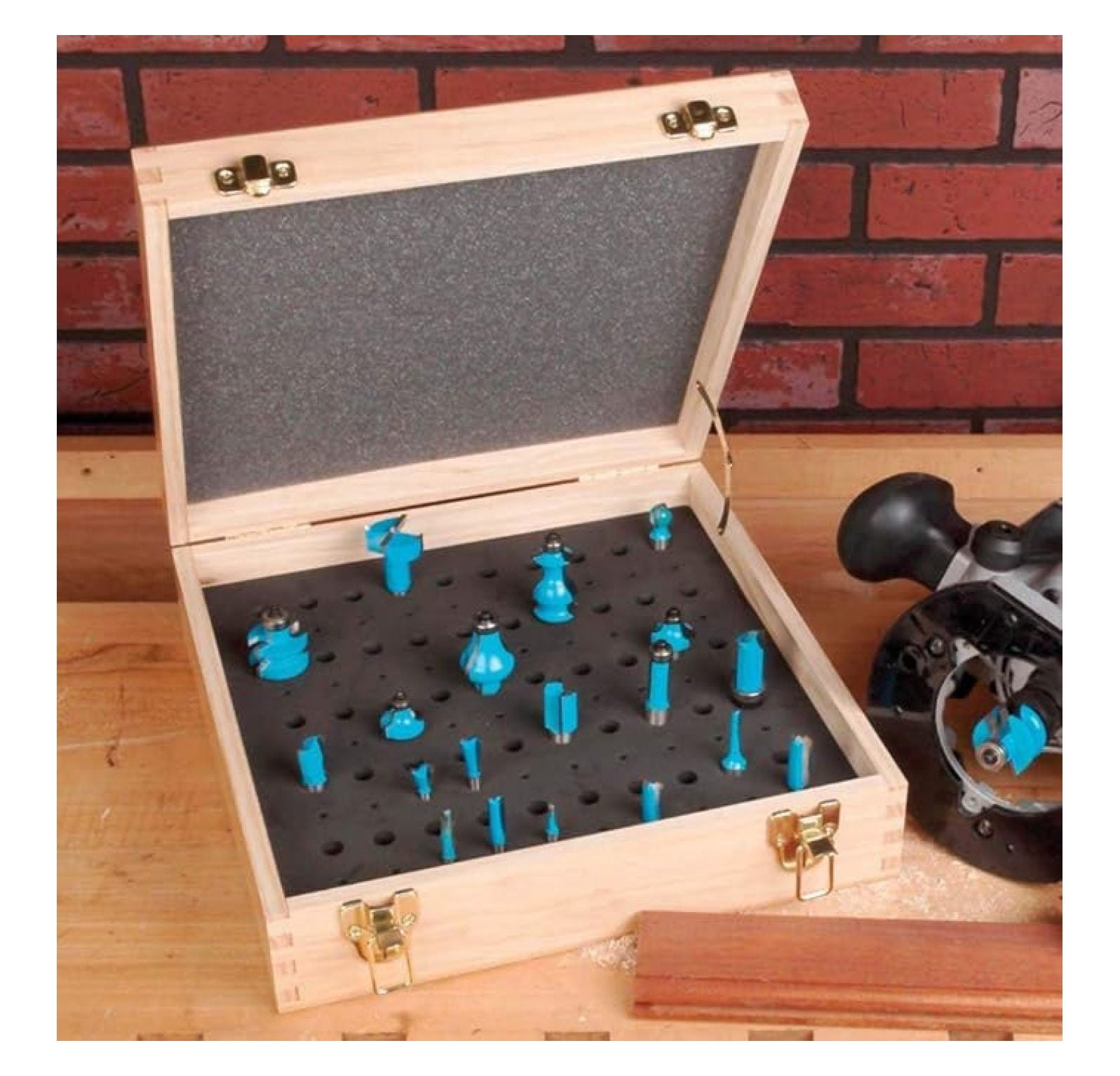 Router Bit Protector Large Router Bit Case - Tool Case for 1/4