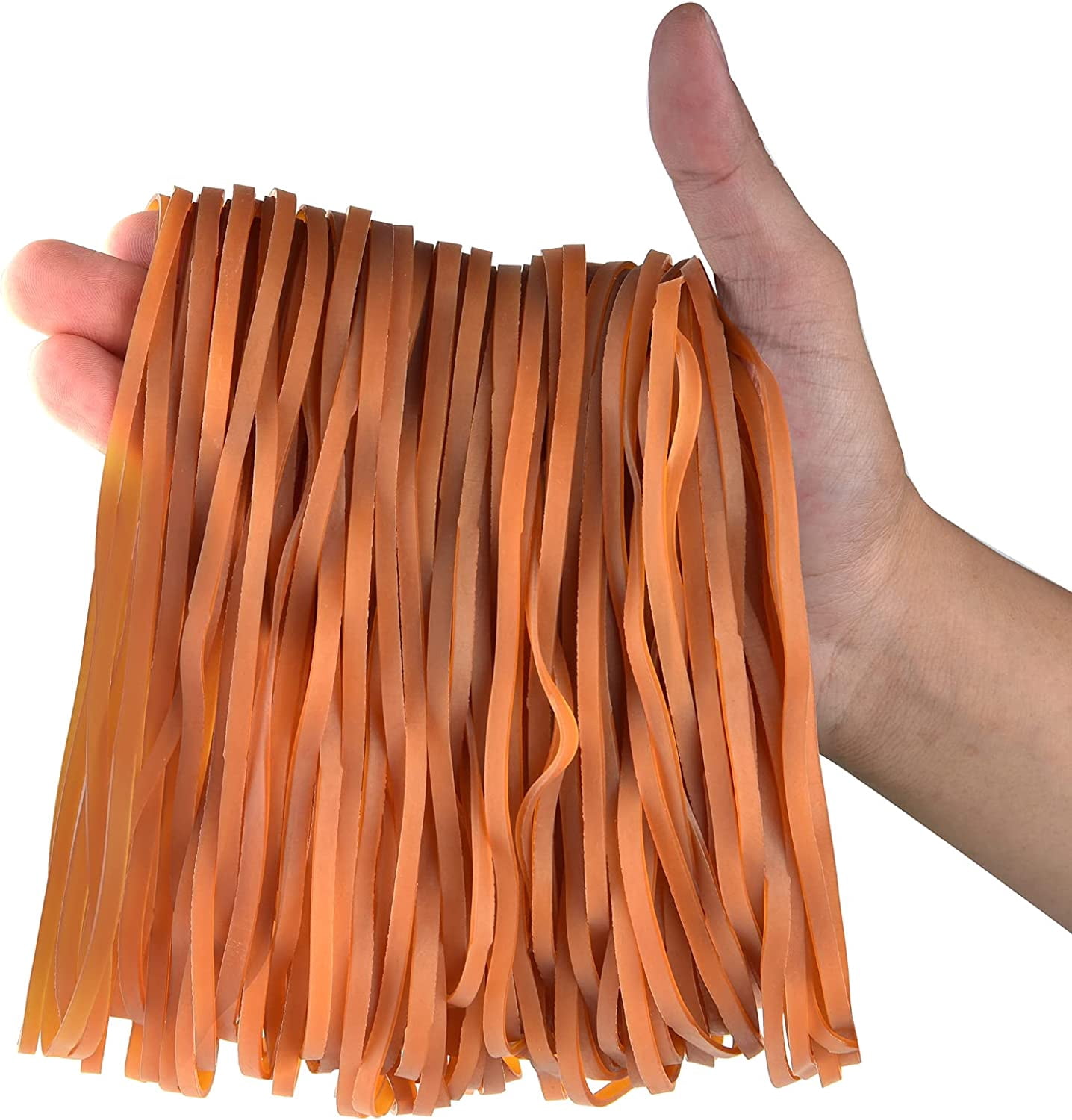 180 Pack Heavy Duty Large Rubber Bands - 8 Inches Long, Natural Black Rubber For Office, Bundling & DIY