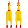 thumbnail image 1 of Large Rubber Chicken,Screaming Chicken Dog Toys,Yellow Rubber Squawking Chicken,Squeaky Chicken Toys,Prank Noise Maker Dog Toys 15 Inch, 1 of 6