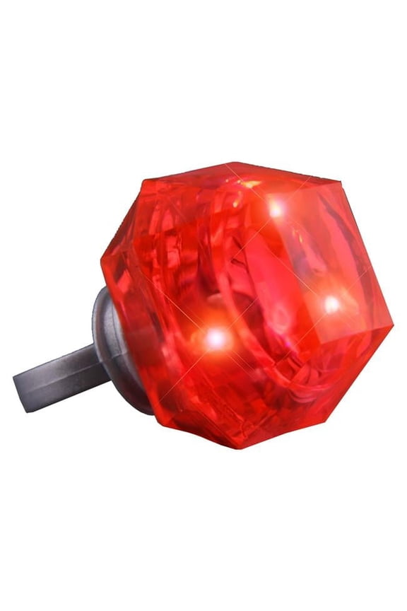 Large Ruby Red Fashionable LED Gem Ring for Parties