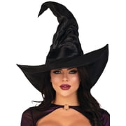 Large Ruched Witch Hat, Black, One Size
