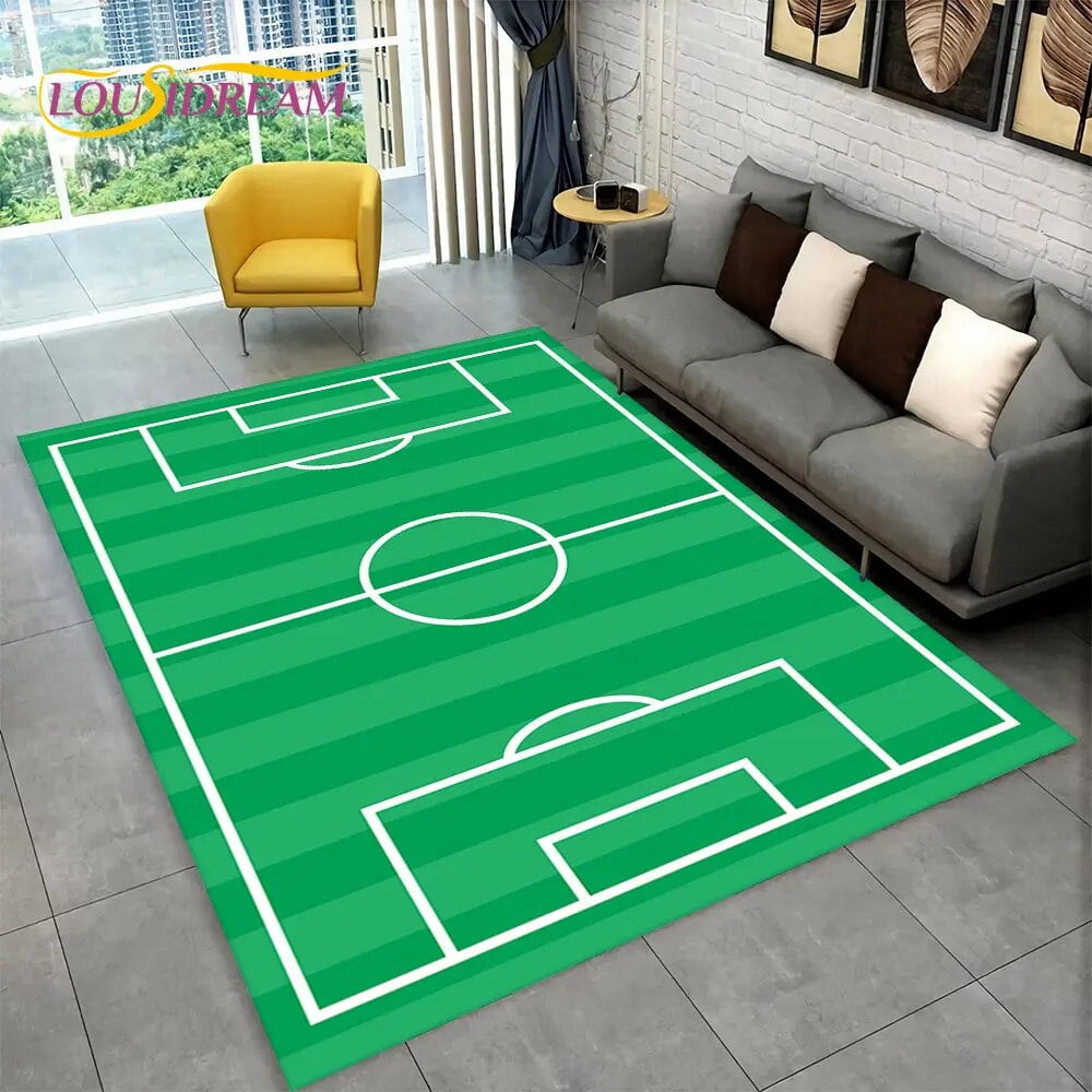 Large Rug 3D Cartoon Soccer Football Area Rug Carpet Rug for Living ...