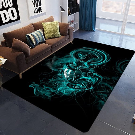 Large Rug 3D Flame Guitar Drum Carpet s for Living Room Large Size RugMusic Abstract Area Rug Bedroom Bedside Anti-slip Floor Mat Home Decor