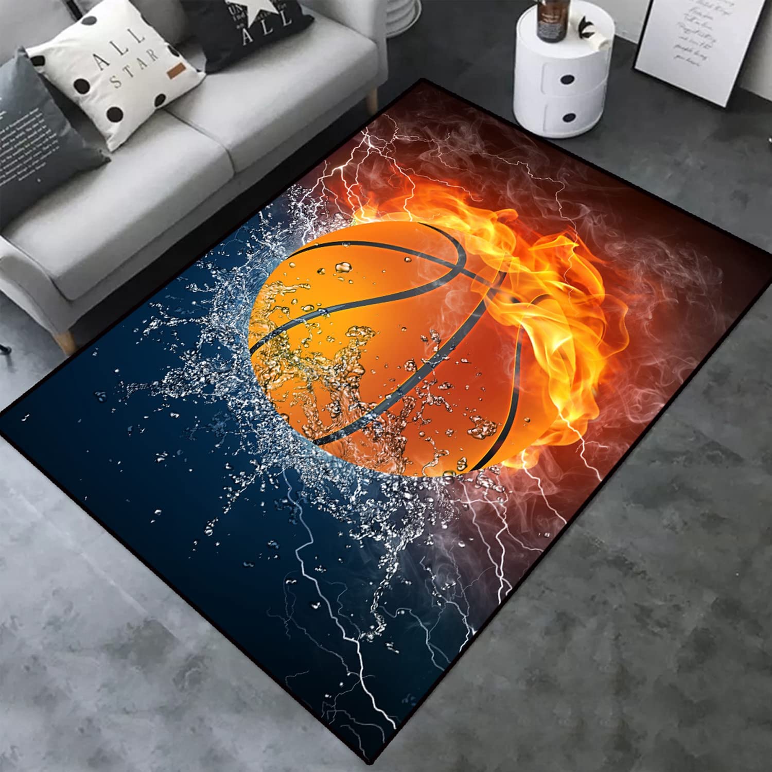 Large Rug Basketball Court Large Area Rugs for Teen Bedroom Carpet Yoga ...