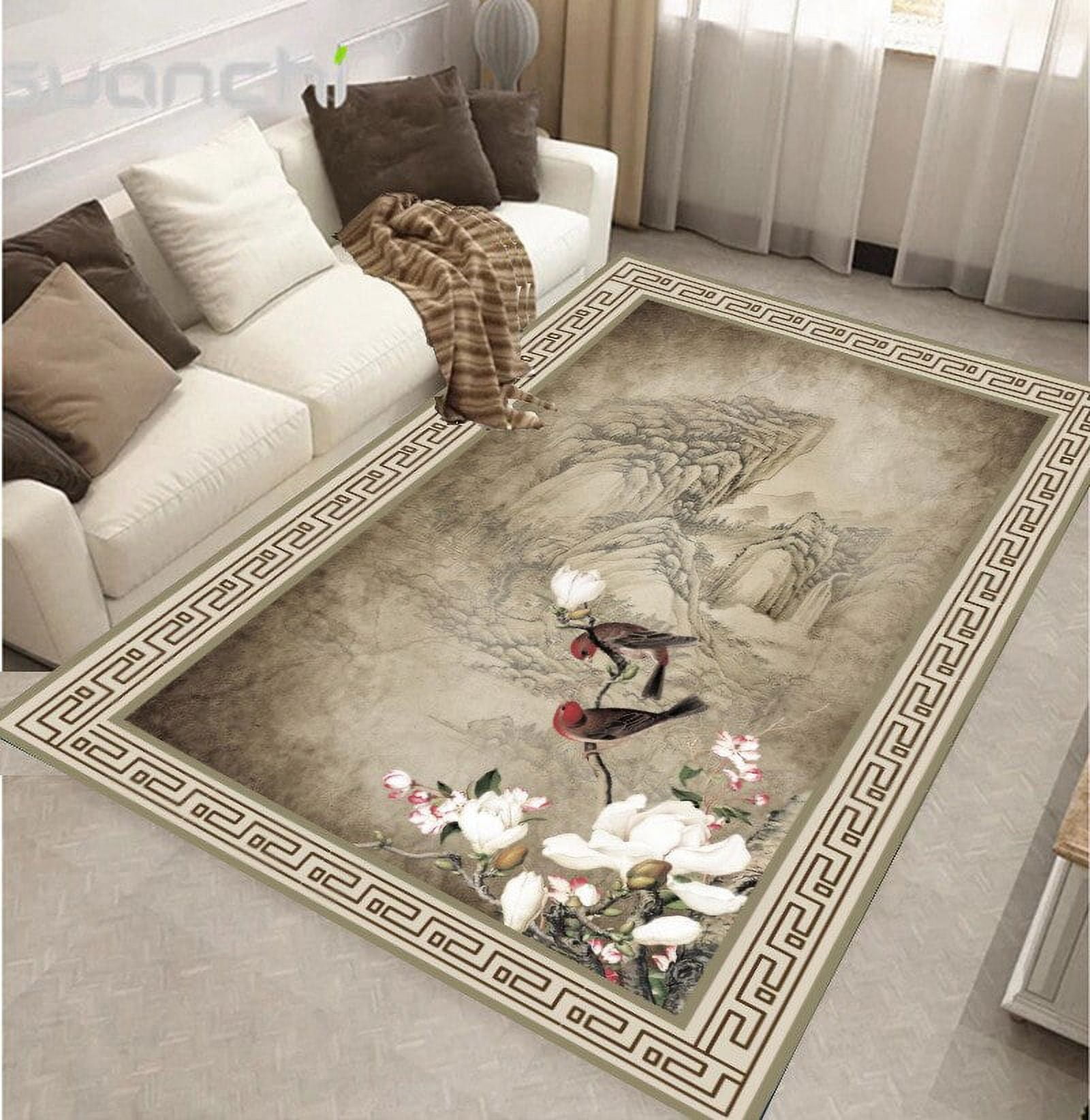 Bedroom carpet living room carpet Chinese style round carpet hanging basket mat yoga mat soft