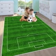 thumbnail image 1 of Large Rug Green Soccer Field Carpet for Game Large Area Rug Luxury Home Decor Non-Slip Playmat Play Home Decor, 1 of 6