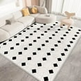 thumbnail image 1 of Large Rug Modern Carpet s for Living Room Black and White Checkerboard Carpet Lounge Sofa Area Rug Soft Anti-slip Bedroom Decor Floor Mat, 1 of 6