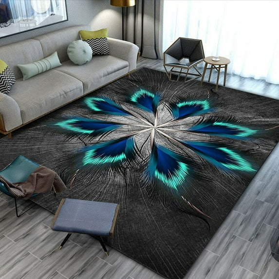 Large Rug Modern Geometric Abstract Carpet for Living Room Luxury Home Decorations Sofa Table Large Area Rugs Non-Slip Bedroom Floor Mat