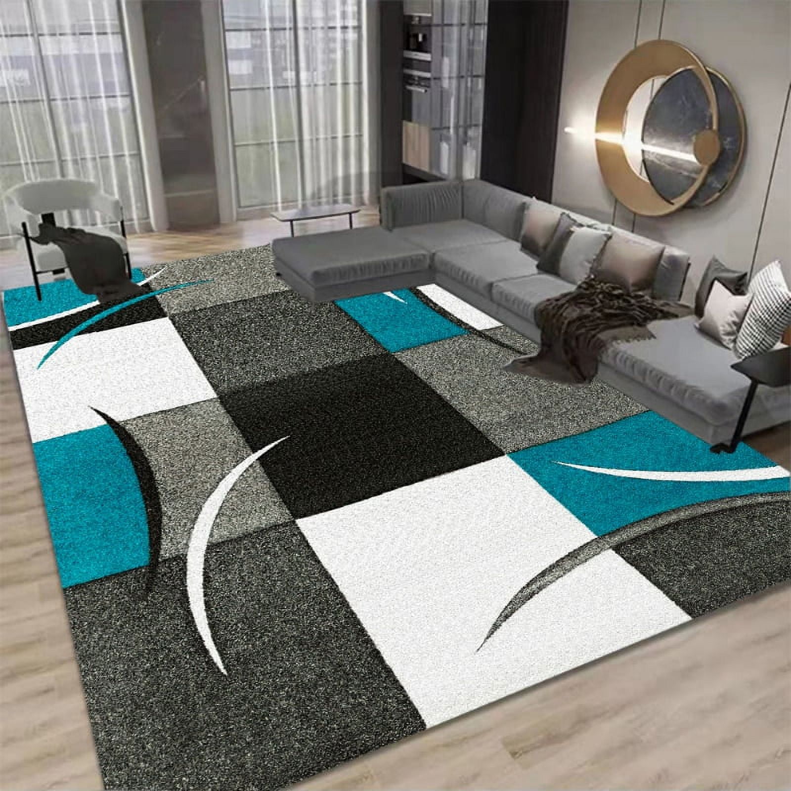 Large Rug Modern Geometric Carpet for Living Room Home Decoration Soft