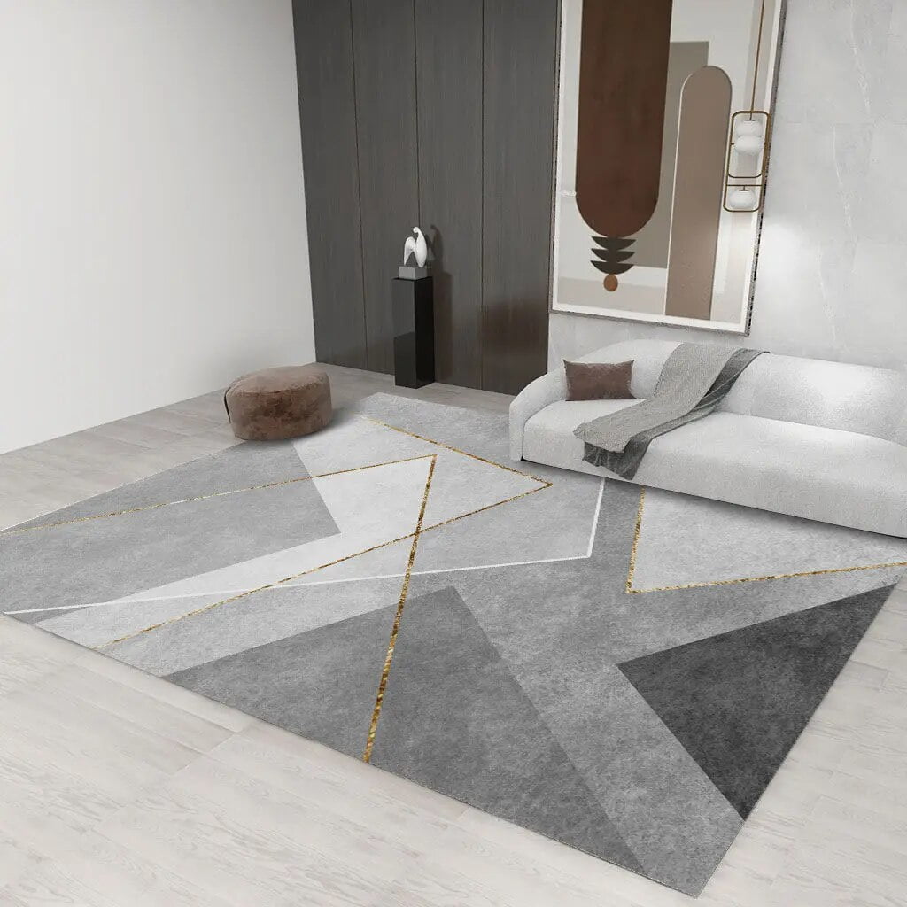 Large Rug Modern Grey Carpet Living Room Rug Home Decor Coffee Tables ...