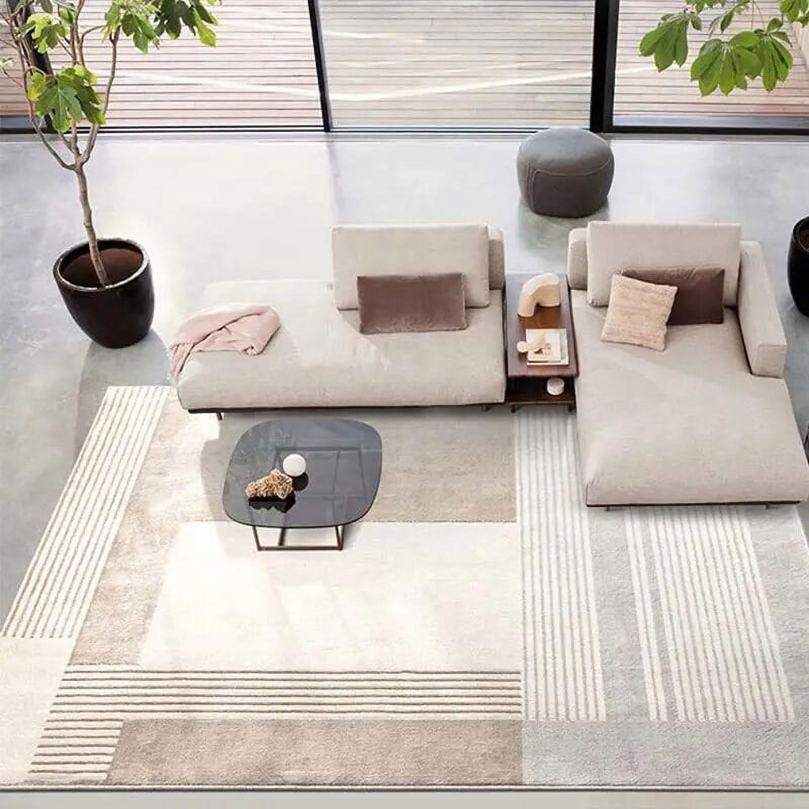 Large Rug Modern Grey Fluffy Large Carpet s for Living Room Washable