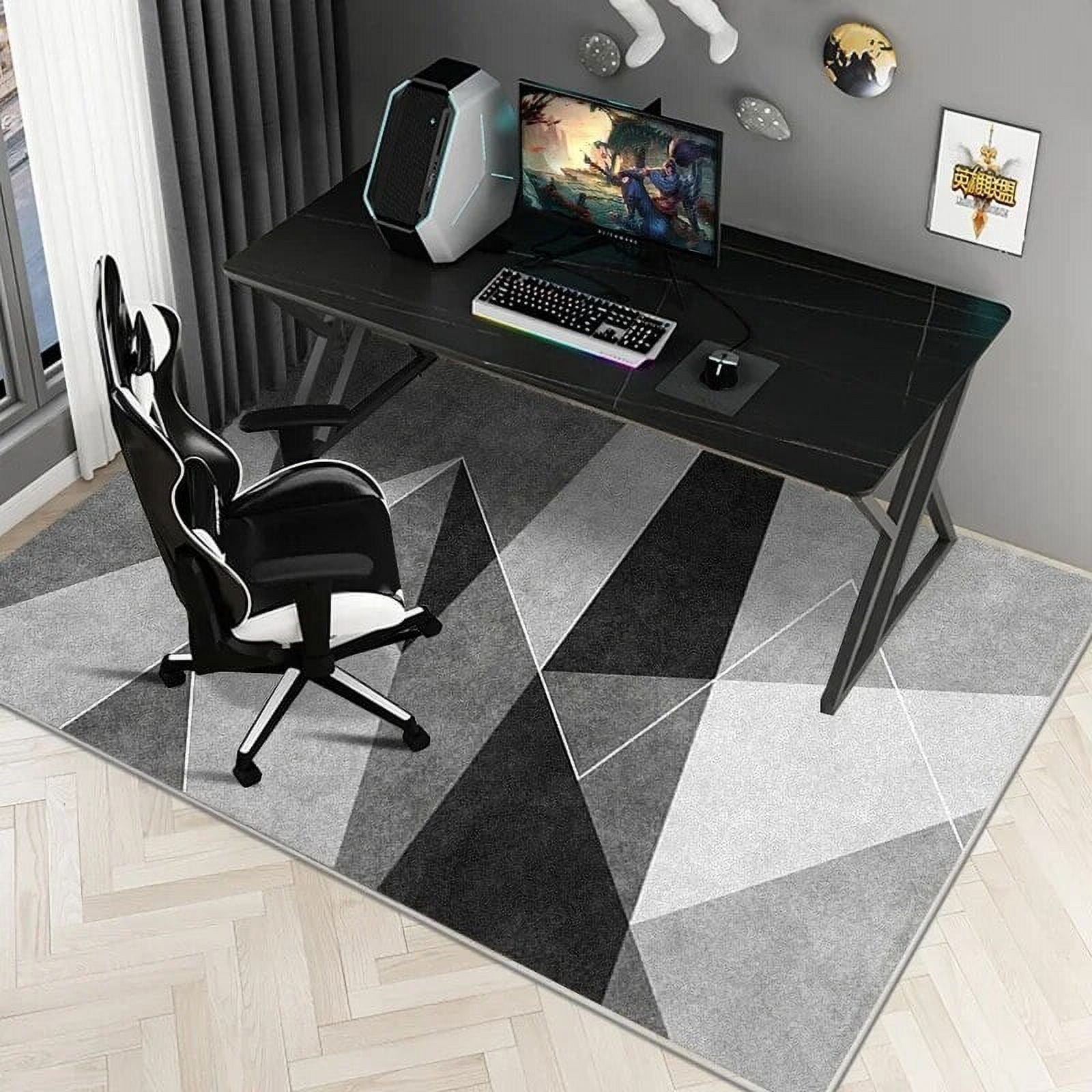 Large Rug Modern Rectangular Chair Mat for Room Study Geometric Bedroom