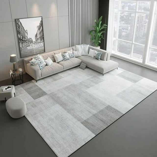 Large Rug Nordic Grey Carpet Living Room Decoration Bedroom Large Area