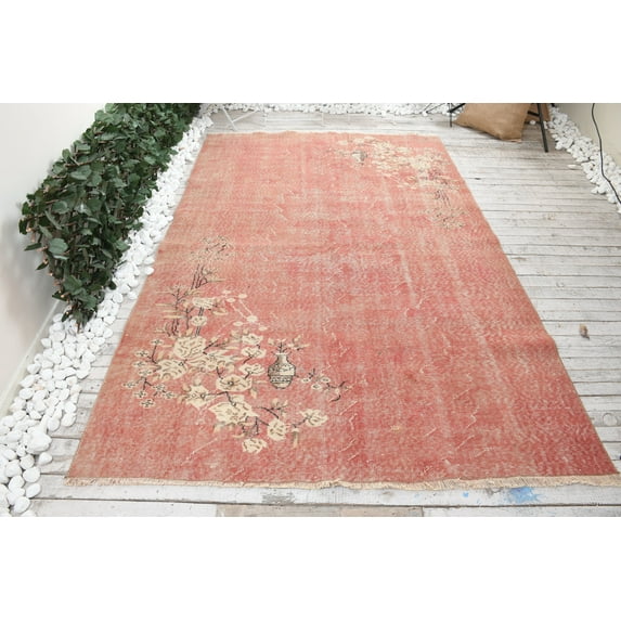 Large Rug, Oriental Rug, 5.7x9.1 ft, Turkish Rug, Vintage Rug, Living Room Rug, Handmade Rug, Salon Rug, Antique Rug, Decor Rug, 3607