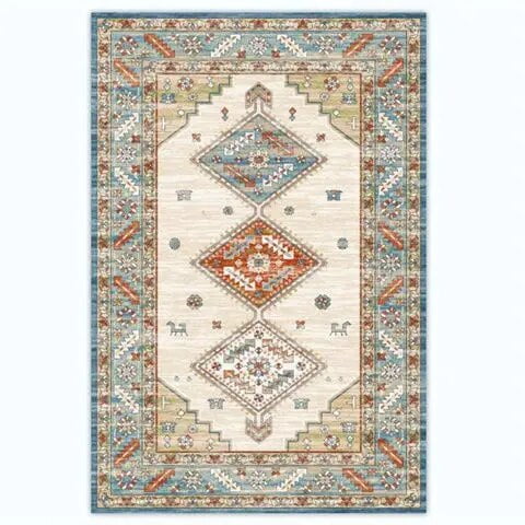 Large Rug Retro Design Fluffy Carpet for Living Room Luxury Whole Room ...