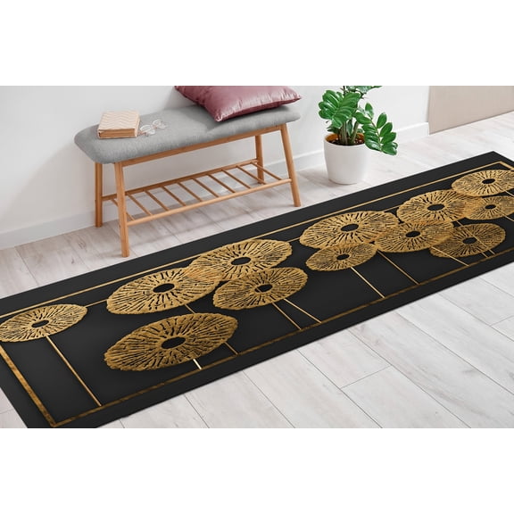 Large Rugs, Accent Rug, Trendy Rug, Metallic Rugs, Runner Rug, Black Rug, Modern Rug, 3d Metallic Effect Rug, Wedding Rugs, Home Decor, 1.7'x2.3' - 50x70 cm