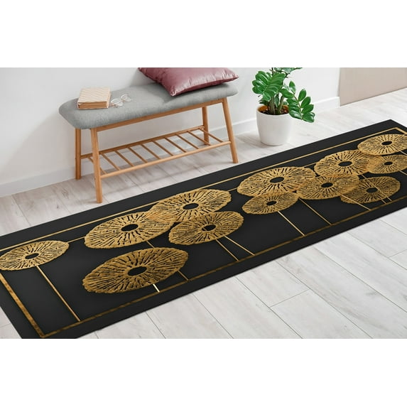 Large Rugs, Accent Rug, Trendy Rug, Metallic Rugs, Runner Rug, Black Rug, Modern Rug, 3d Metallic Effect Rug, Wedding Rugs, Home Decor, 2.3'x3.3' - 70x110 cm