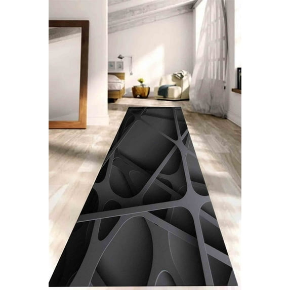 Large Rugs, Black Rug, Living Room Rugs, Metallic Effect Rug, Anti-Slip Carpet Rugs, Modern Rug, Abstract Rug, Outdoor Rug, Customs Rug, 1.7'x2.3' - 50x70 cm
