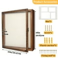 thumbnail image 1 of Large Rustic Shadow Box Frame 11X14/12X16 with Linen Backing, Perfect for Showcasing Memories Such As Flowers, Photos, Championship Rings, Medals, Coins, and Pins, Comes with Four Removable Shelves, 1 of 14