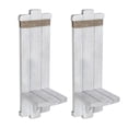 thumbnail image 1 of Large Rustic Wooden Candle Holders Wall Decoration Set Of 2 With Floating Shelves, Multi-Functional Hanging Sconces For Fireplace Living Room, Thick Mdf Wood French Country Style, 1 of 4