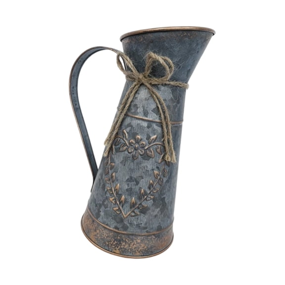 Large Rustics Farmhouse Vases for Flowers Retro Metal Milk Kettle Kitchen Decorations Retro Decorative Pitcher Vase