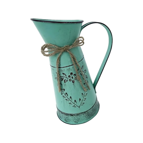 Large Rustics Farmhouse Vases for Flowers Retro Metal Milk Kettle Kitchen Decorations Retro Decorative Pitcher Vase