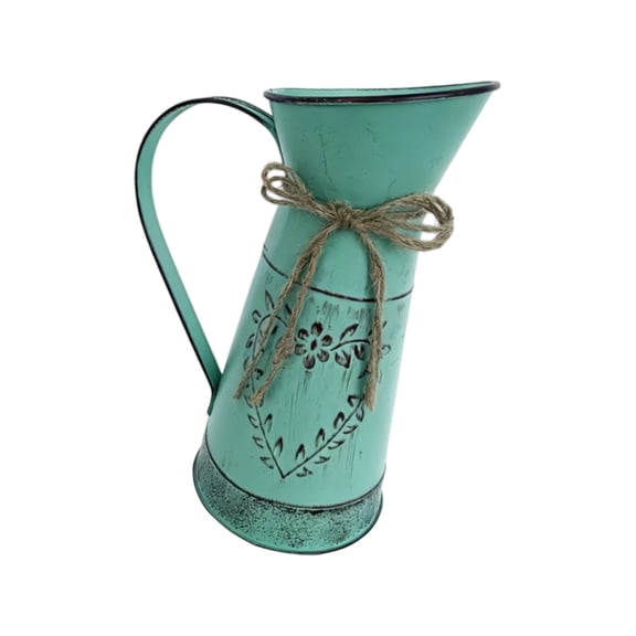 Large Rustics Farmhouse Vases for Flowers Retro Metal Milk Kettle Kitchen Decorations Retro Decorative Pitcher Vase