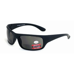 Large Bifocal Sport Sunglasses - High Performance Protective Safety Glasses - Sun Reader Ansi Z87.1 Certified +2.75