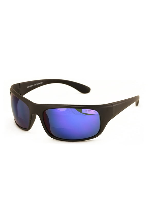 Large Bifocal Sport Sunglasses - High Performance Protective Safety Glasses - Sun Reader Ansi Z87.1 Certified +3.00