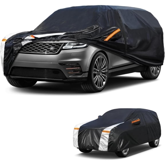 Large SUV Car Cover for Land Rover Range Rover 2001-2025 100% Waterproof All Weather, Heavy Duty Outdoor Full Exterior Covers Rain Sun Wind UV Protection.