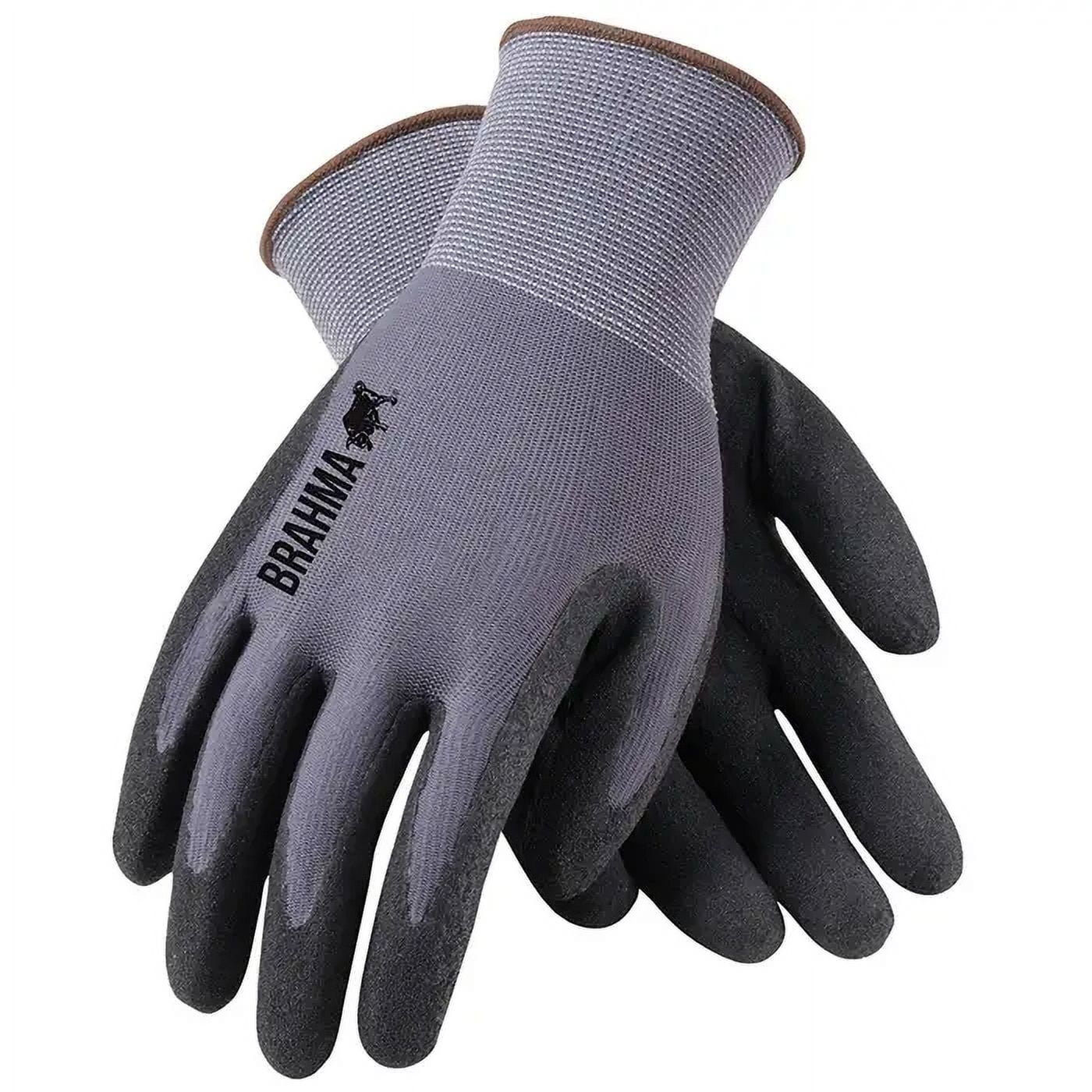Large Safety Works WA9183A Gray Brahma Seamless Micro-Foam Glove, Nitrile Coated