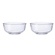 Large Salad Bowl, Circular Shaped In Premium Acrylic Break Resistant Clear, 146 Ounce 2 Count