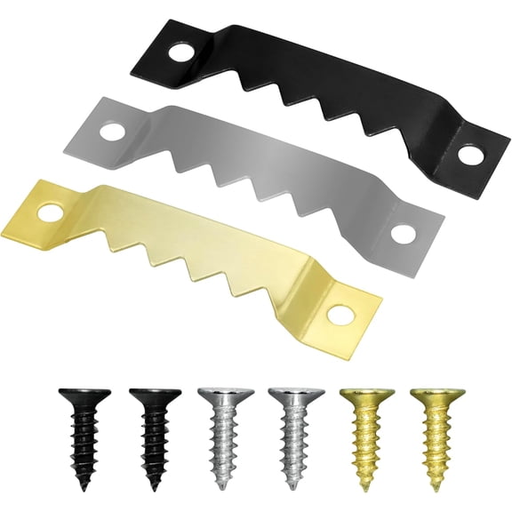 Large Sawtooth Picture Frame Hangers with Screws - 30 Pack, Supports 50 Ibs, Picture Hanging Hooks for Hanging Photo Frames Canvas Artwork Paintings