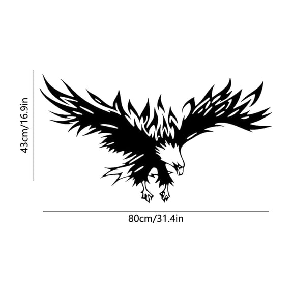 Large Scale Bald Eagle Vinyl Decal Sticker 31.5X16.93 Inches For Truck Wall Car Waterproof Pvc Material Creates A Bold Statement Piece For Outdoor Indoor Decoration With Easy Application