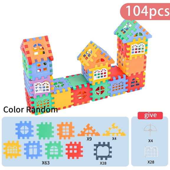 Large Scale House Building Block Simulation Window Design, Kindergarten Construction, Creation Of Boys And Girls Large House Bui